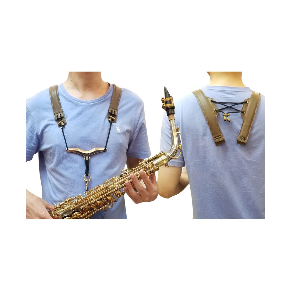 Saxophone double shoulder harness
